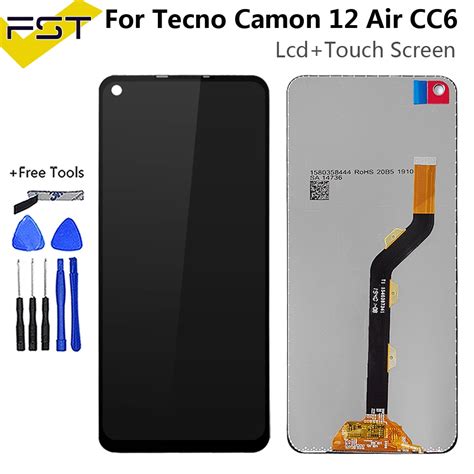 cc6 lcd compatible|For Tecno Camon 12 Air CC6 KC3 S5 X652 LCD Display With.